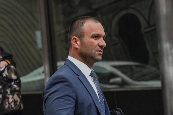 Raman Shaqiri at court in 2018.