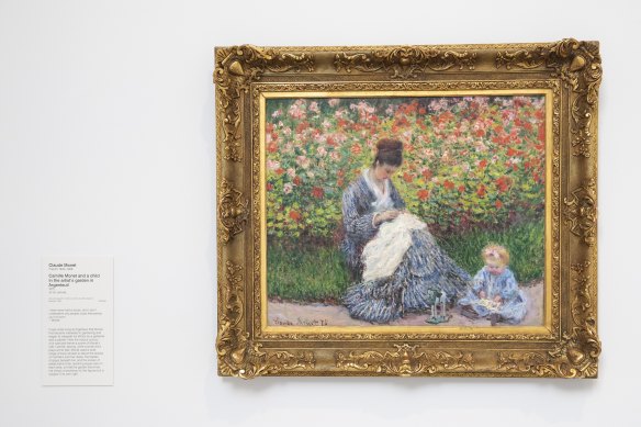 Camille Monet and a Child in the Artist’s Garden in Argenteuil, by Claude Monet. 