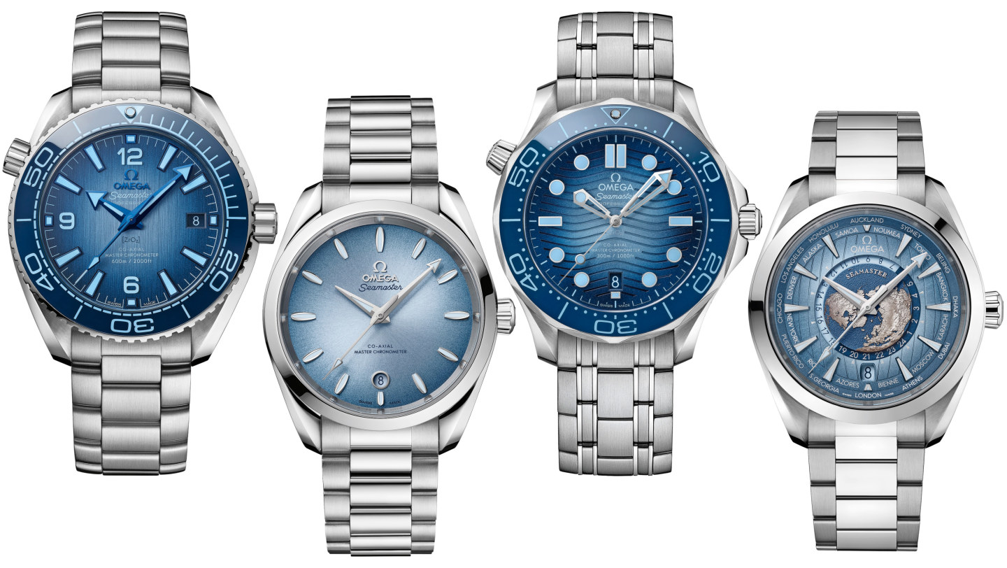 Omega relaunches Seamaster watch range in Summer Blue at 75th ...