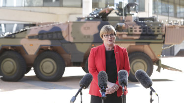 Defence Minister Linda Reynolds said the government wants to increase the share of local industry in the defence buildup.