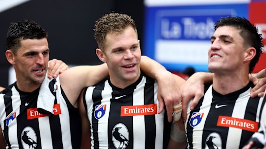 Correndo: Os Magpies têm impulso e podem sentir o cheiro de terminar entre os seis primeiros.