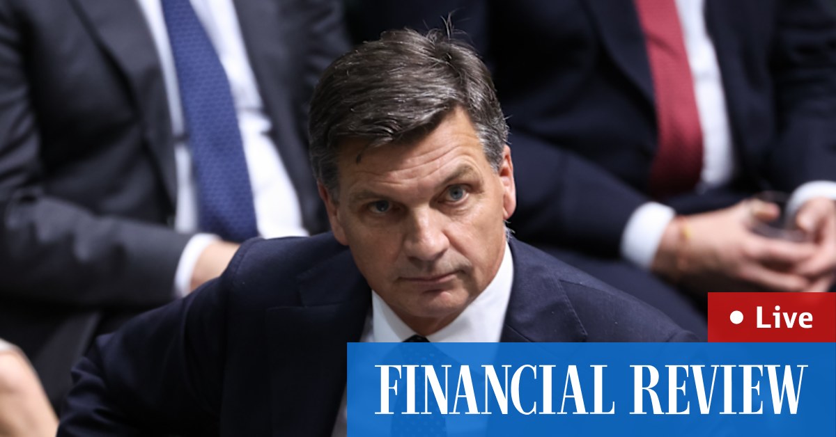 Angus Taylor was asked why his polling has slipped from when he challenged Sussan Ley; Mark Butler says the budget is winning voters back. Follow live updates.