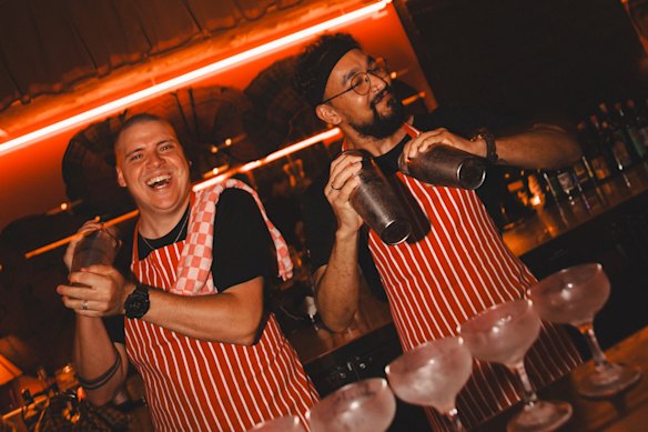 Bartenders at Herbs Taverne, the new CBD bar from Mucho Hospitality.