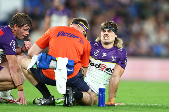 Ryan Papenhuyzen will spend up to six weeks on the sideline after suffering a fibula fracture on Saturday against the Gold Coast.