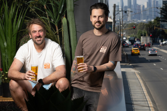 Josh Uljans and Karl van Buuren on the roof of their new venue.