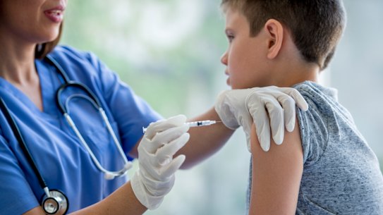 Generic photo of a child getting a vaccination.