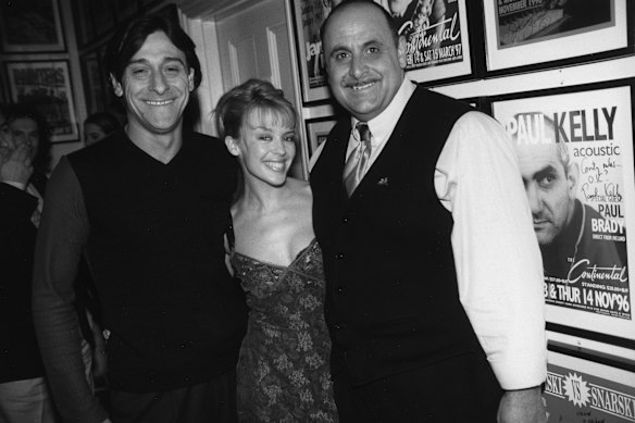 Mario Maccarone, Kylie Minogue and Mario De Pasquale at Marios.