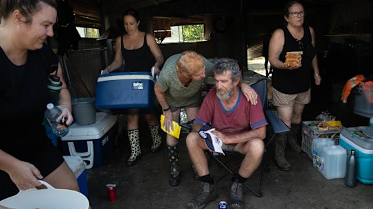 Bruno Temporini has stage four cancer and has been unable to clean his Wardell home after it was inundated with flood waters, but family, friends and volunteers have stepped in to help.