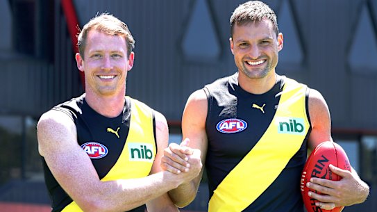 New Richmond co-captains Dylan Grimes and Toby Nankervis.