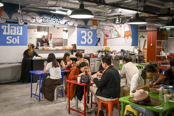 Soi 38’s new home still channels a little of Bangkok’s vibrant street-food stalls.