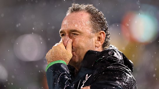 On the nose. Ricky Stuart is not happy with the state of the game.