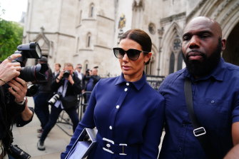 Rebekah Vardy leaves the Royal Courts Of Justice, London.