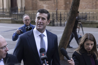 Ben Roberts-Smith outside the Federal Court in Sydney earlier this year.
