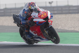 Jack Miller lifts the front wheel in Qatar earlier this year.