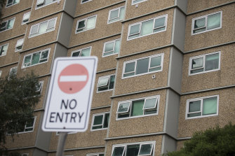 Nine public housing towers are in hard lockdown due to a COVID-19 outbreak. 