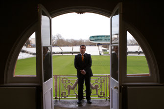 Keith Bradshaw, Secretary and Chief Executive of Marylebone Cricket Club, at Lords Cricket Ground in London, 2008.