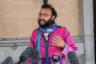 Greens councillor Jonathan Sri was handed the fine in January while on the way home from a protest on his bicycle.