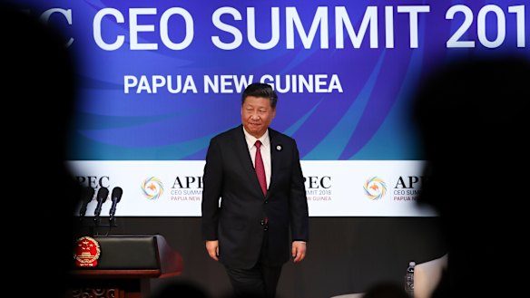 Xi Jinping at the APEC CEO Summit in Port Moresby.