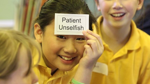 Students take part in an ethics class at Leichhardt Public School.