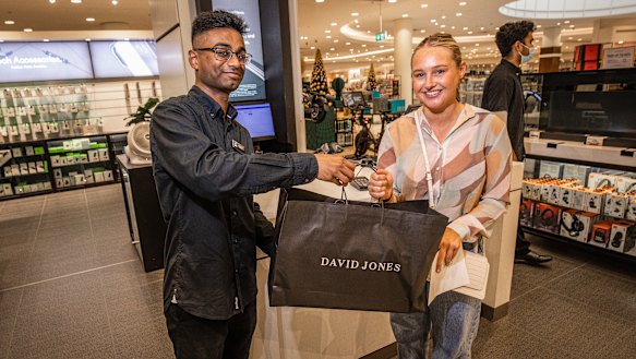 Tayla Harris buys a Dyson Airwrap hairdryer with her Christmas bonus.