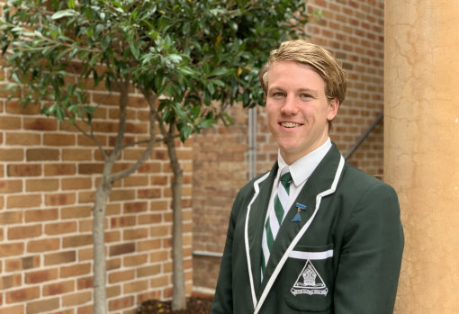 Trinity Grammar School scholarship student Elliott Earnshaw.