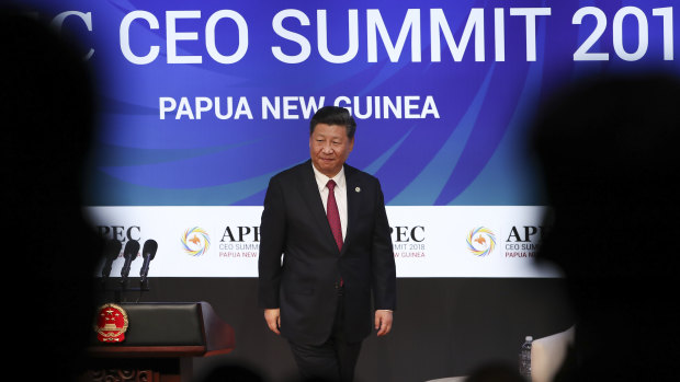 Xi Jinping at the APEC CEO Summit in Port Moresby.