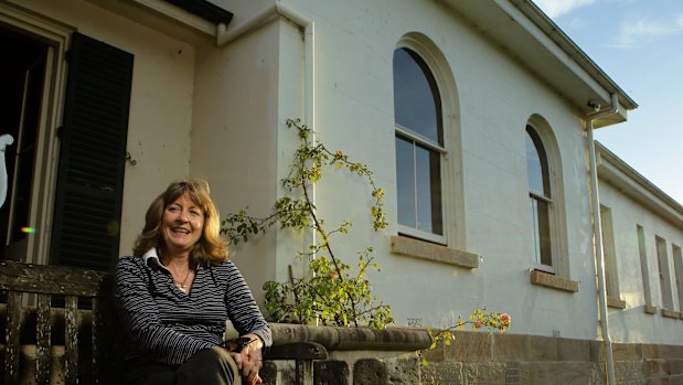 The Varroville Homestead near Campbelltown, pictured here with owner Jacqui Kirkby, who has waited a year for Environment Minister Gabrielle Upton to make a decision that should have taken 14 days.