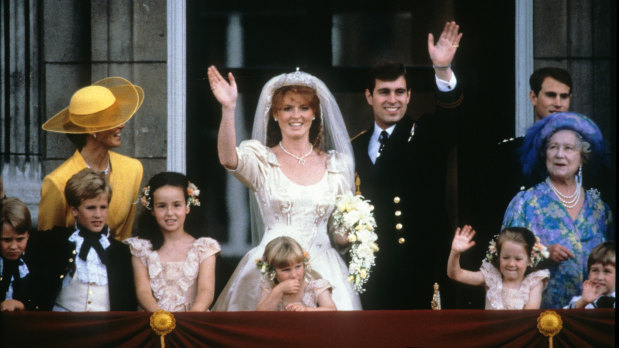 Not so happily ever after:  Prince Andrew together with his bride Sarah Ferguson in July 1986. 
