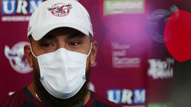 Addin Fonua-Blake will hold further talks with Manly on Monday over his refusal to take the flu vaccine.