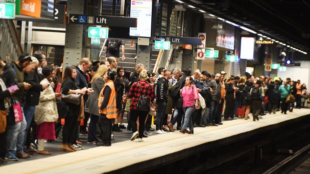 The incident occurred at the busy Town Hall train station in the heart of Sydney's CBD. 