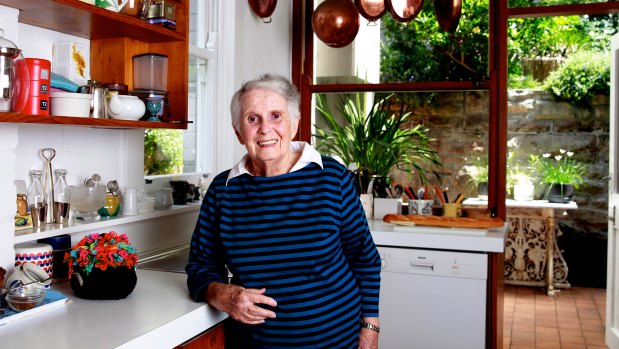 Margaret Fulton in her kitchen in 2012.