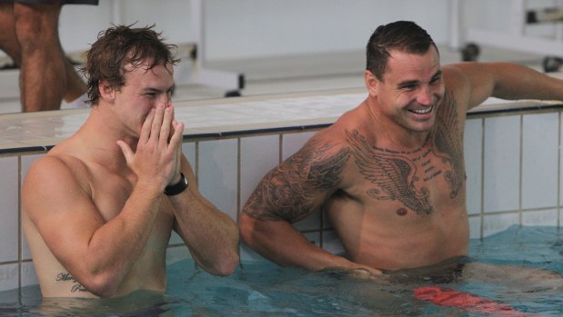 F***wit: Anthony Watmough, right, has unleashed on former teammate Daley Cherry-Evans.