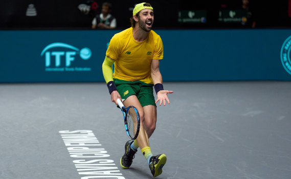 Jordan Thompson served for the match but lost to Pablo Carreno Busta.