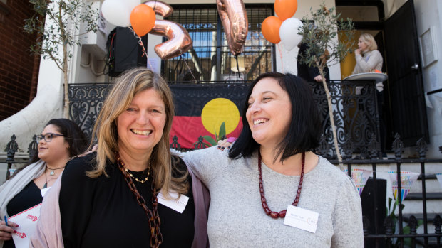 "Trying to make a difference": Lou's Place general manager Nicole Yade, right, with the organisation's chair Alexa Haslingden.