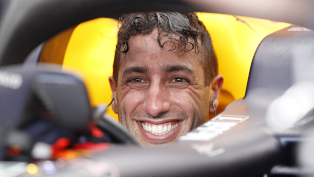 Daniel Ricciardo is all smiles after being fastest in practice in Monaco.