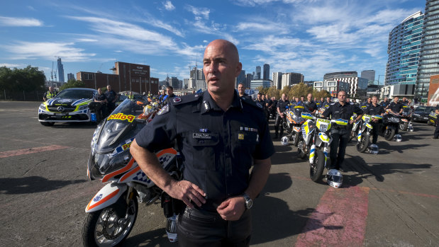 Assistant  police commissioner Doug Fryer during the Operation Motus launch at Docklands in May, 2016
