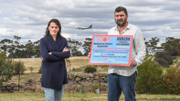 Colin and Kim Brown on their property at Keilor. 