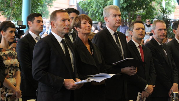 Then-prime minister Tony Abbott attends Good Friday Liturgy in 2015. 