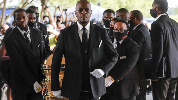 The funeral of George Floyd in Houston,  Texas.