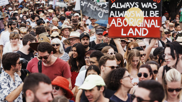 A previous Invasion Day rally in Sydney.