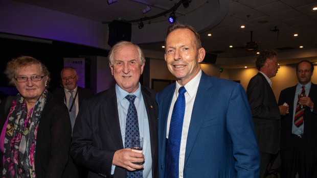 Commentator and author Kevin Donnelly with former prime minister Tony Abbott.
