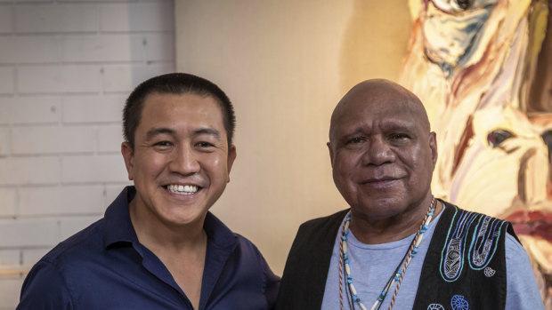 Anh Do with Archie Roach.