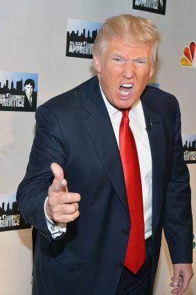You’re fired: Donald Trump promotes The Apprentice in 2012. 