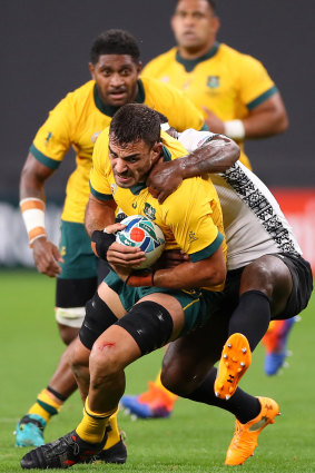 Arnold in action at the 2019 Rugby World Cup.