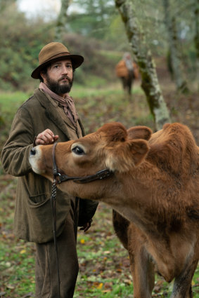 John Magaro as Cookie in First Cow.