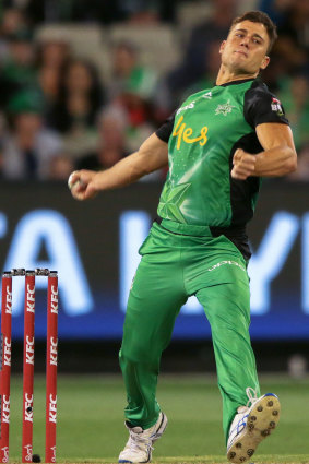 Go-to man: Stoinis did no harm to his reputation with bat and ball.