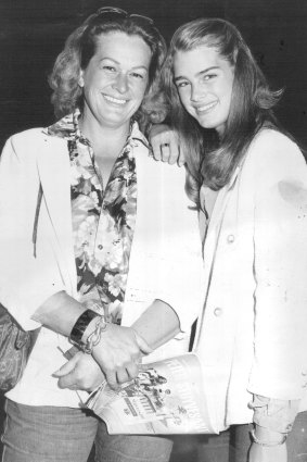 "I would rather go through the menopause than what Brooke's going through." Brooke Shields with mother Teri on arrival in Sydney.