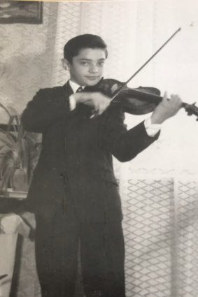 Jozsef Tallosi age 13, in Budapest, Hungary.