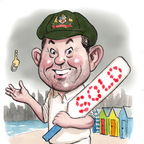 Life's a beach: For Ricky Ponting. Illustration: John Shakespeare