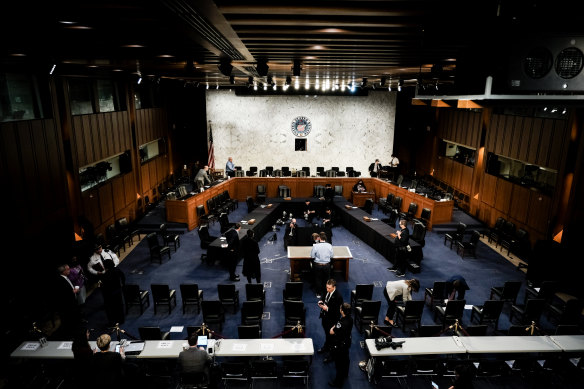 The US Senate hearing room.